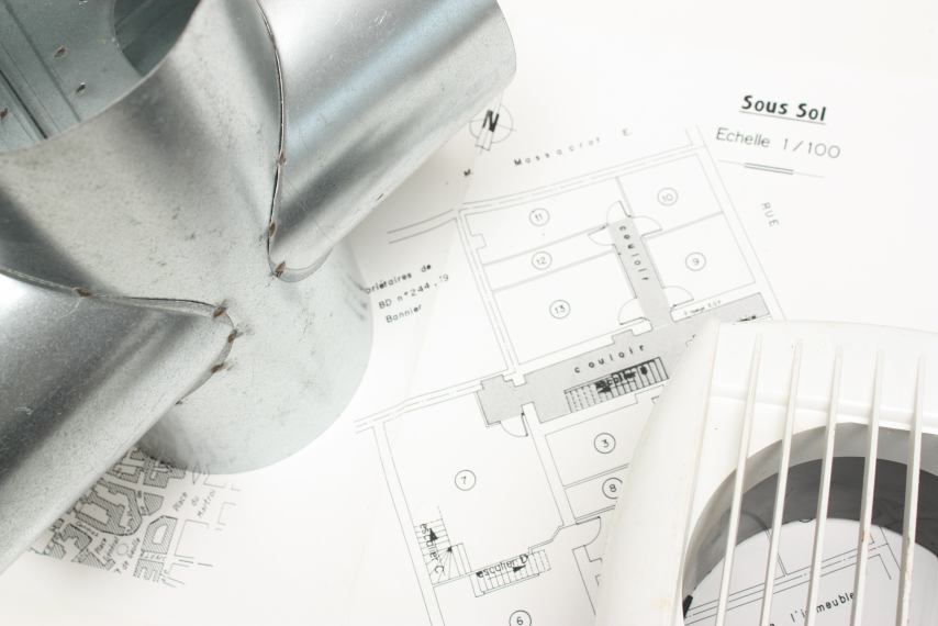 Plan d'un bâtiment pour choisir une VMC
