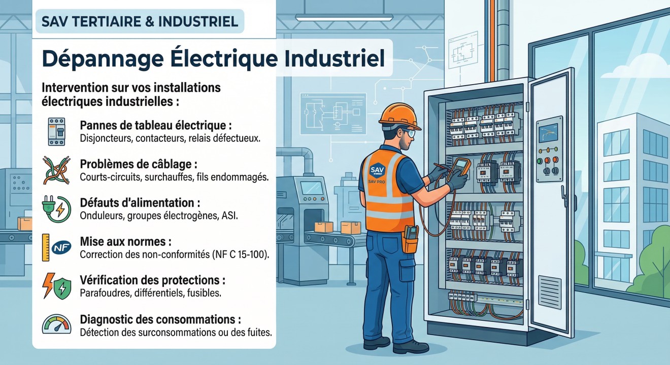 Dépannage électrique industrile