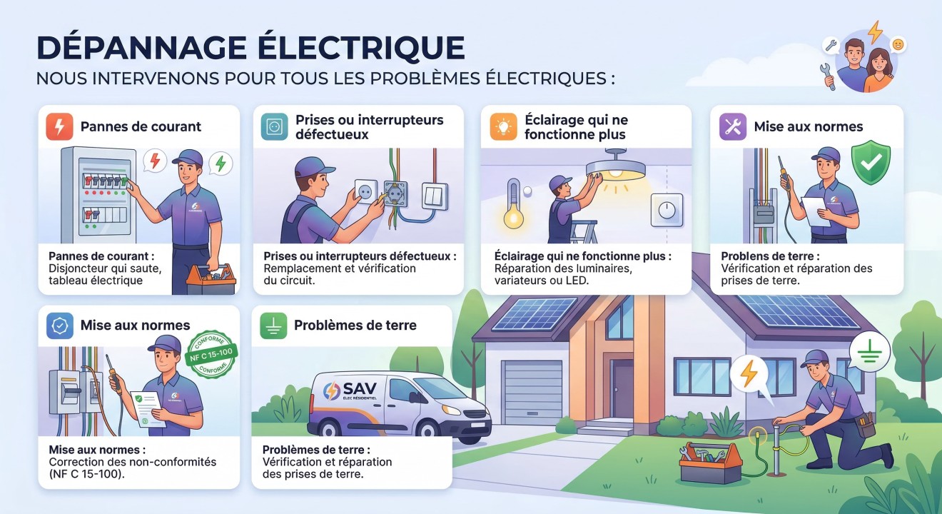 Illustration dépannage électrique