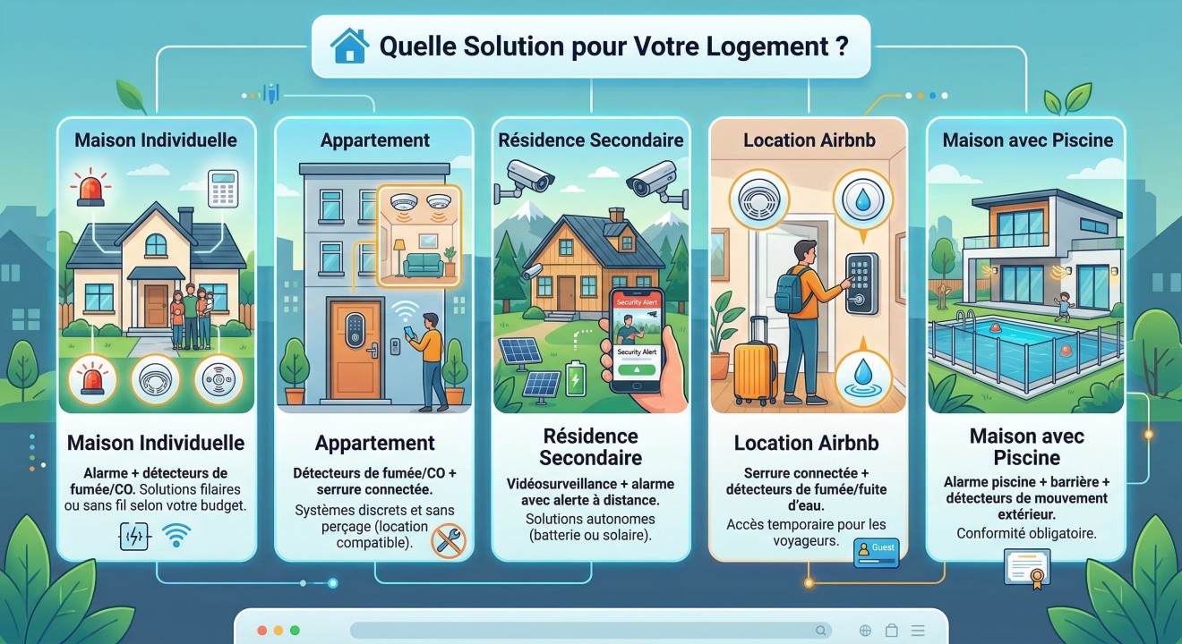 Illustration du choix de la solution par logement