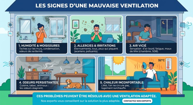 Les signes d'une mauvaise ventilation