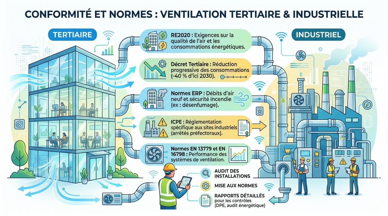 Illustration Conformité ventilation tertiaire