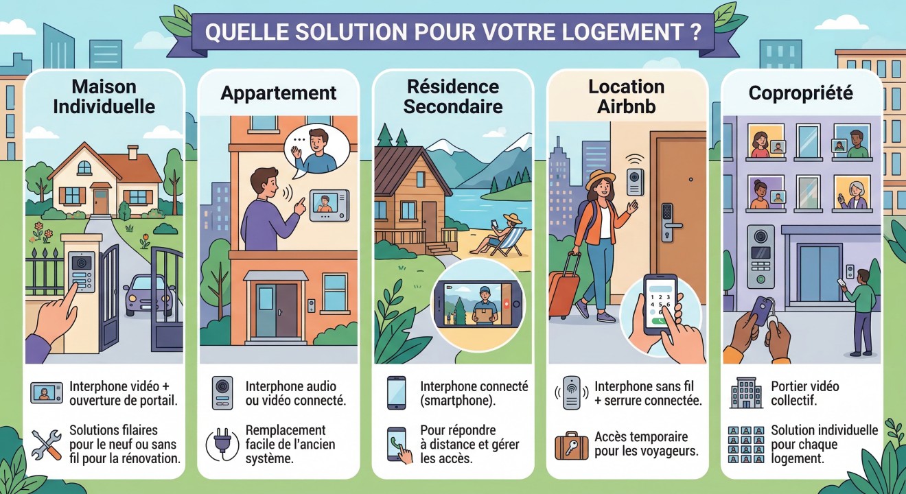 Illustration de la comparaison des solutions d'interphonie